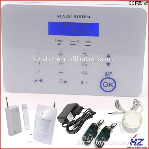 gsm alarm with smoke detector fire alarm support android system for home